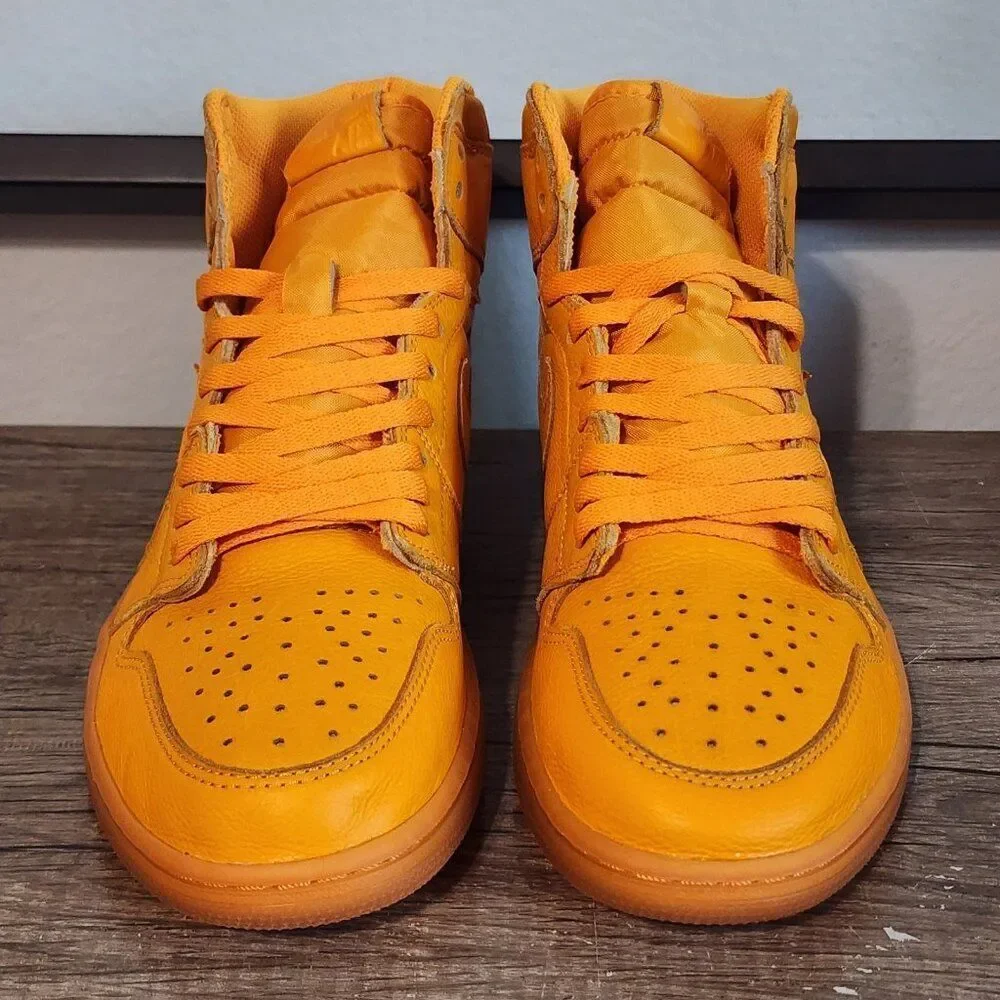 Nike Air Jordan 1 Retro Hi OG Men's Athletic Shoes Size 10.5 Orange Peel w/ Box - Picture 2 of 12